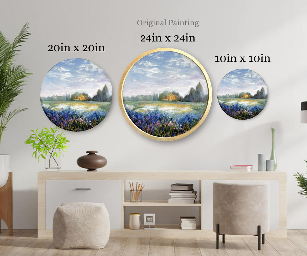 Nueces Oasis Circle Canvas Print