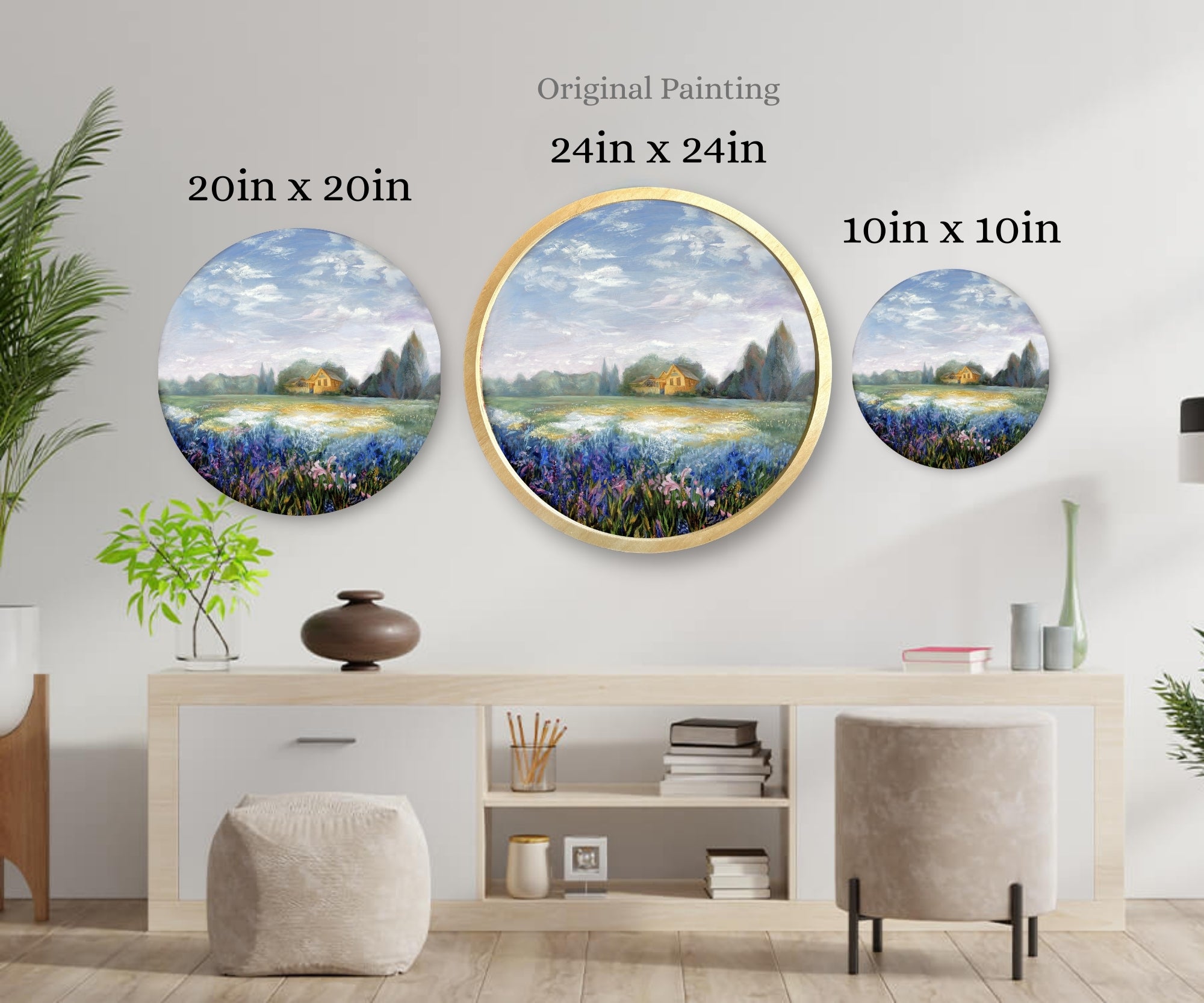 Nueces Oasis Circle Canvas Print