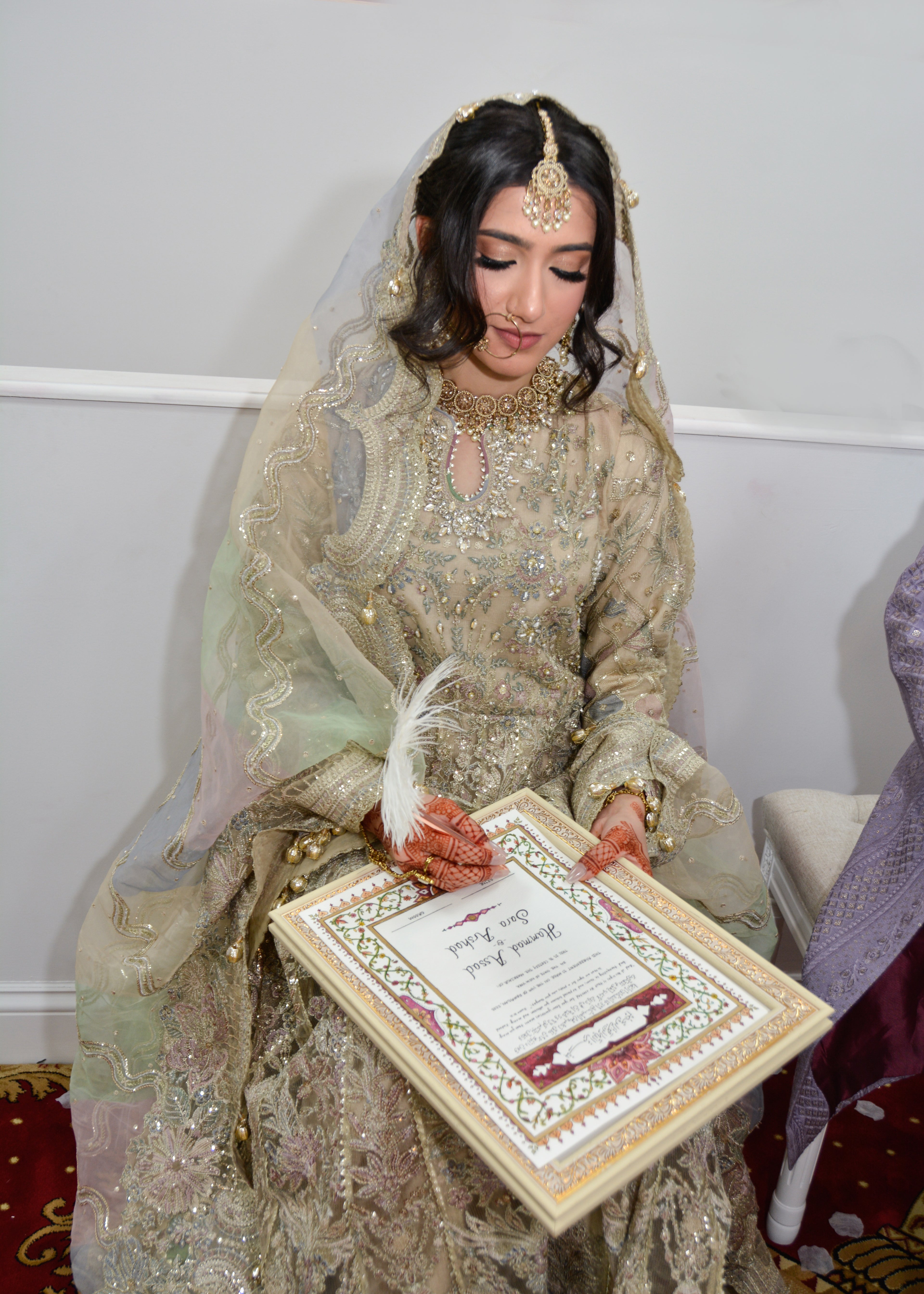 Hand Painted Nikkah Contract
